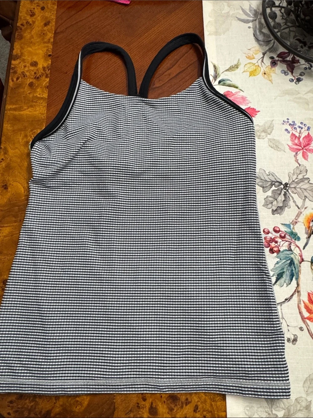 Women’s Black & White Striped Tank Top